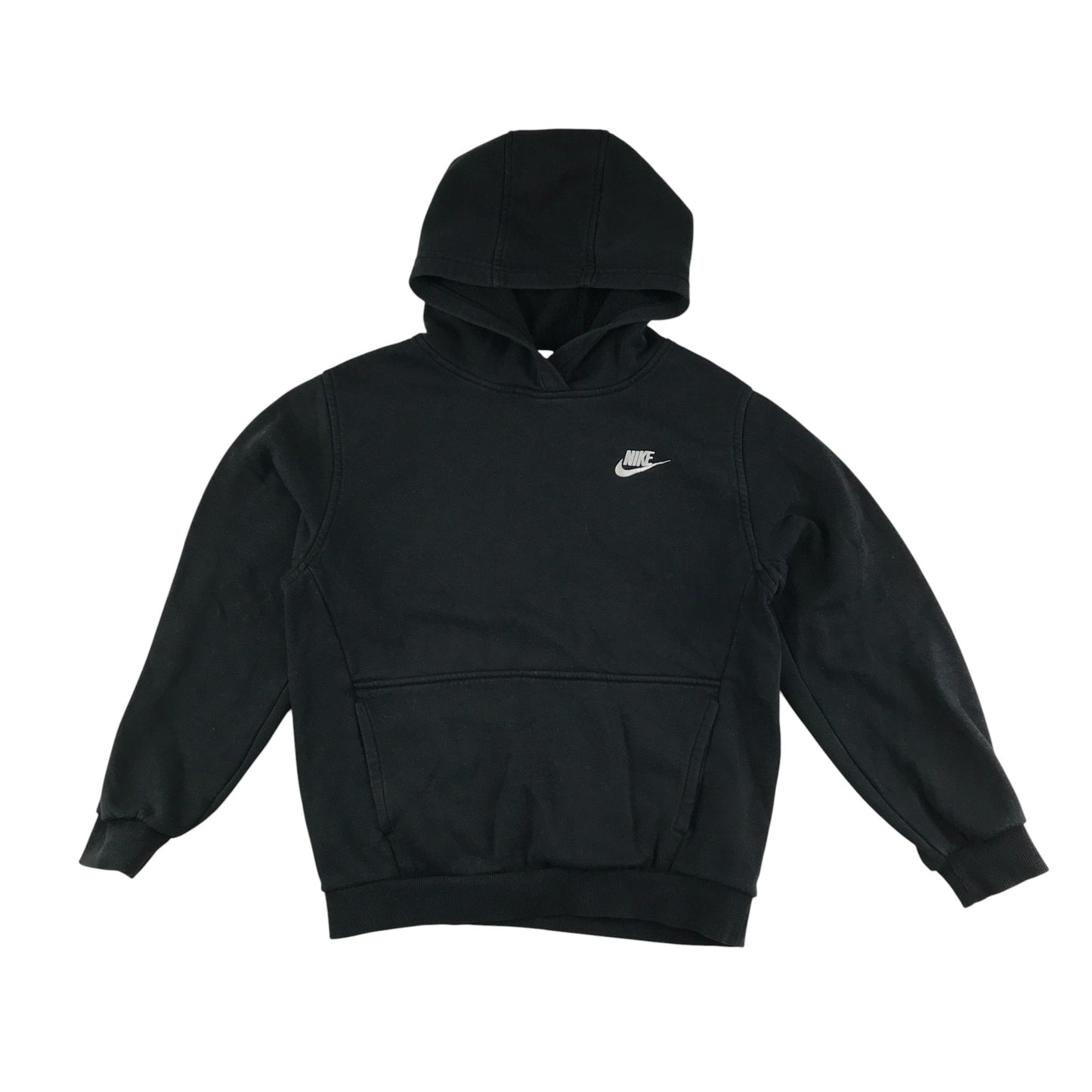 Nike hoodie 11-12 years black with white swoosh Nike logo cotton