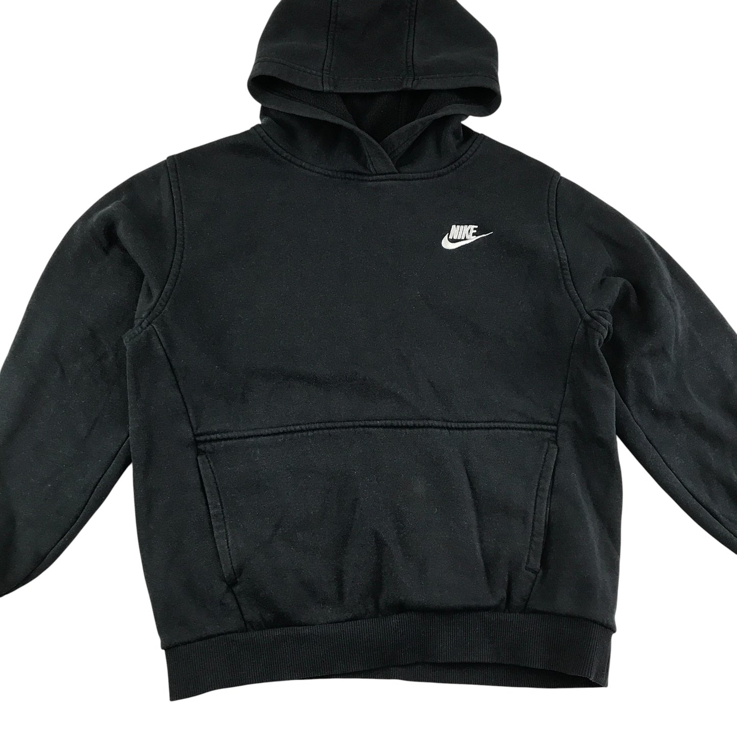 Nike hoodie 11-12 years black with white swoosh Nike logo cotton