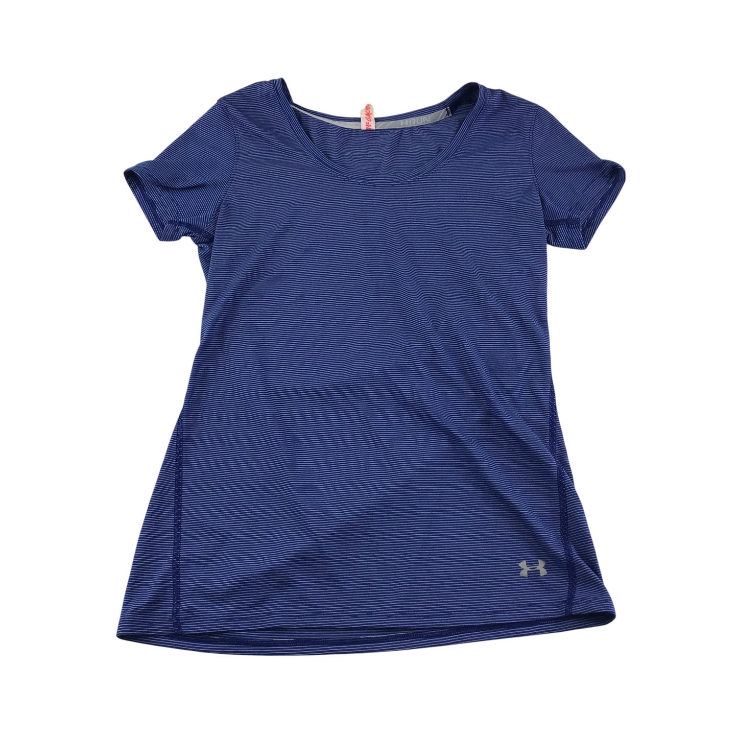 Under Armour sport top women's XS blue stripy with logos