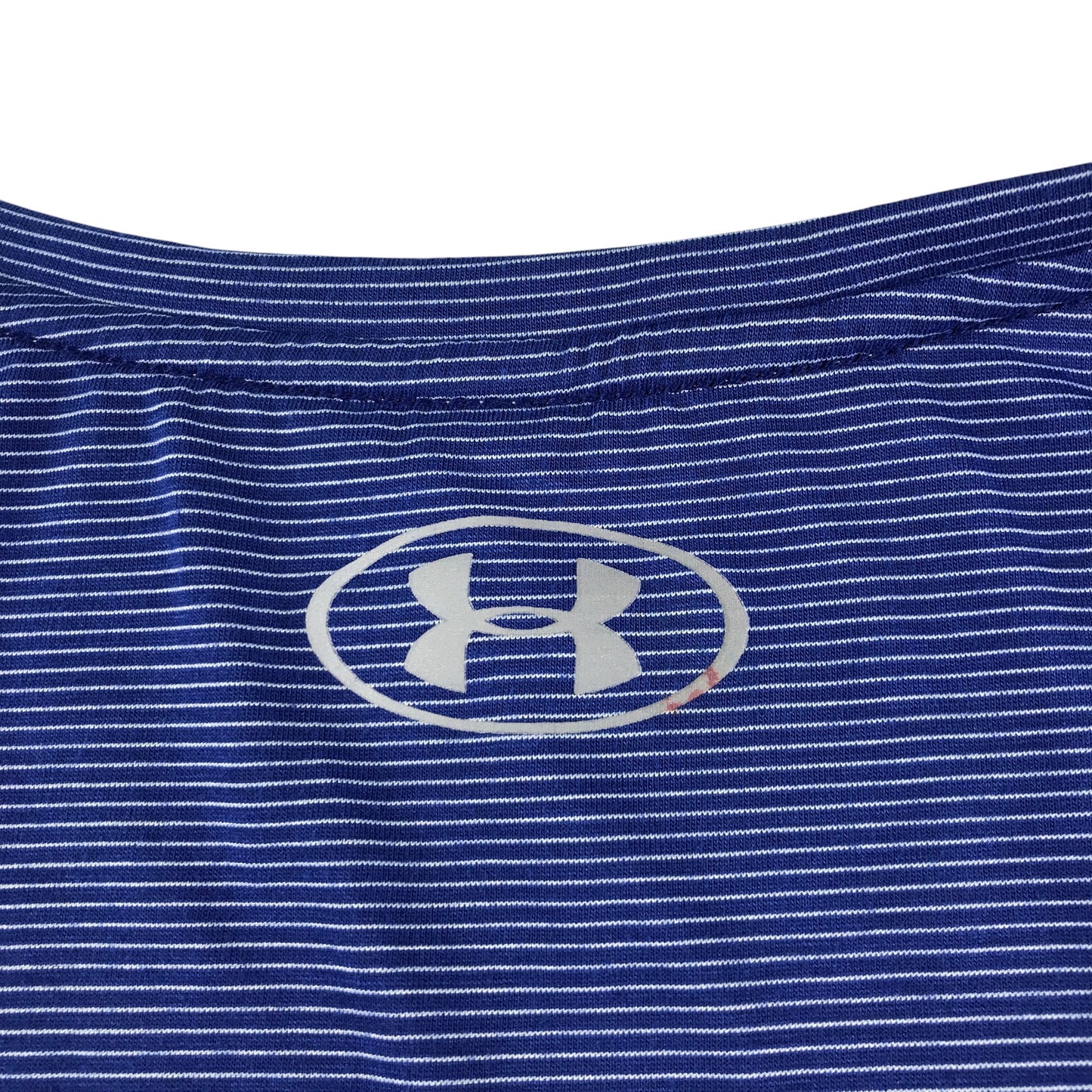 Under Armour sport top women's XS blue stripy with logos