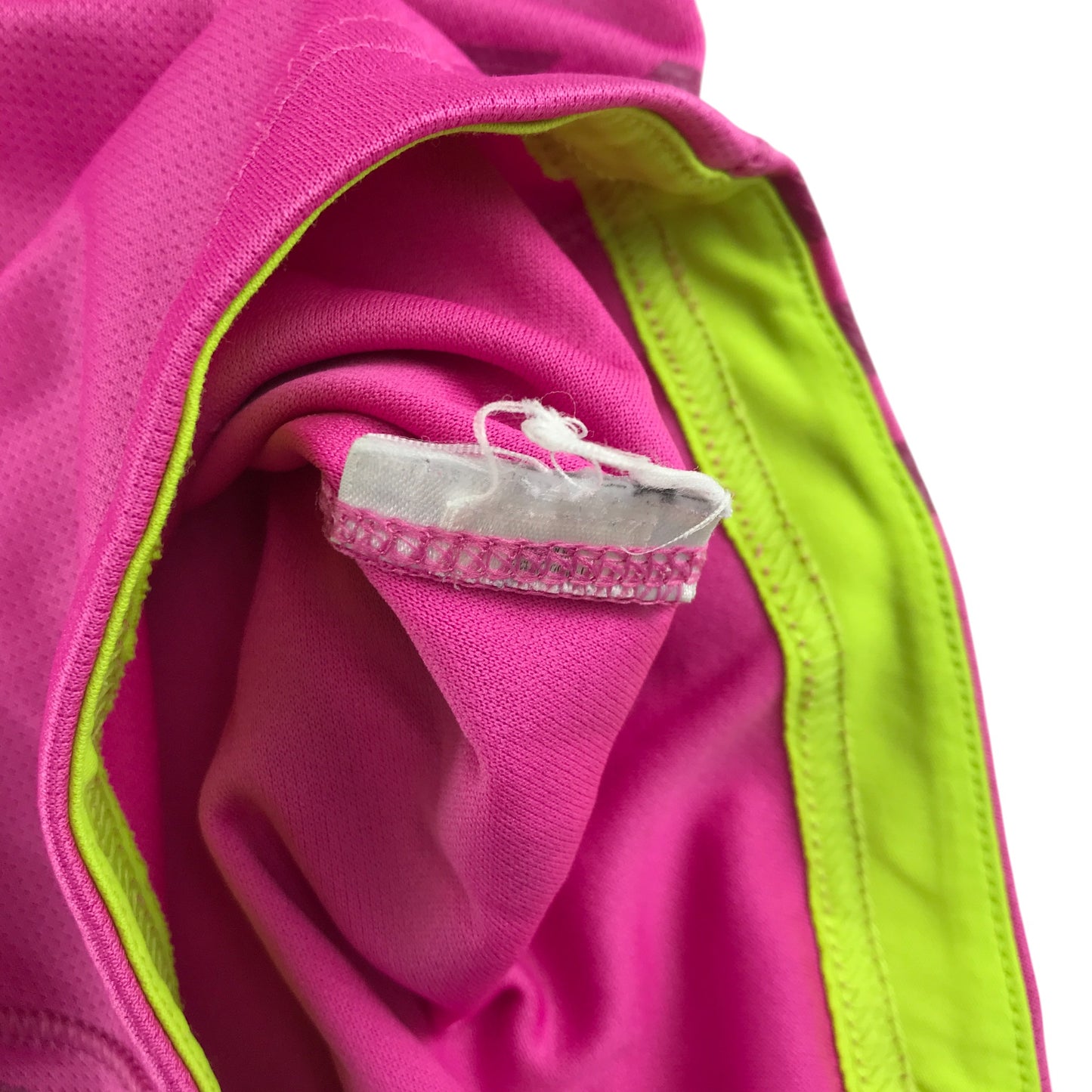 Adidas sport top women's XS pink with neon green logo and detailing Supernova