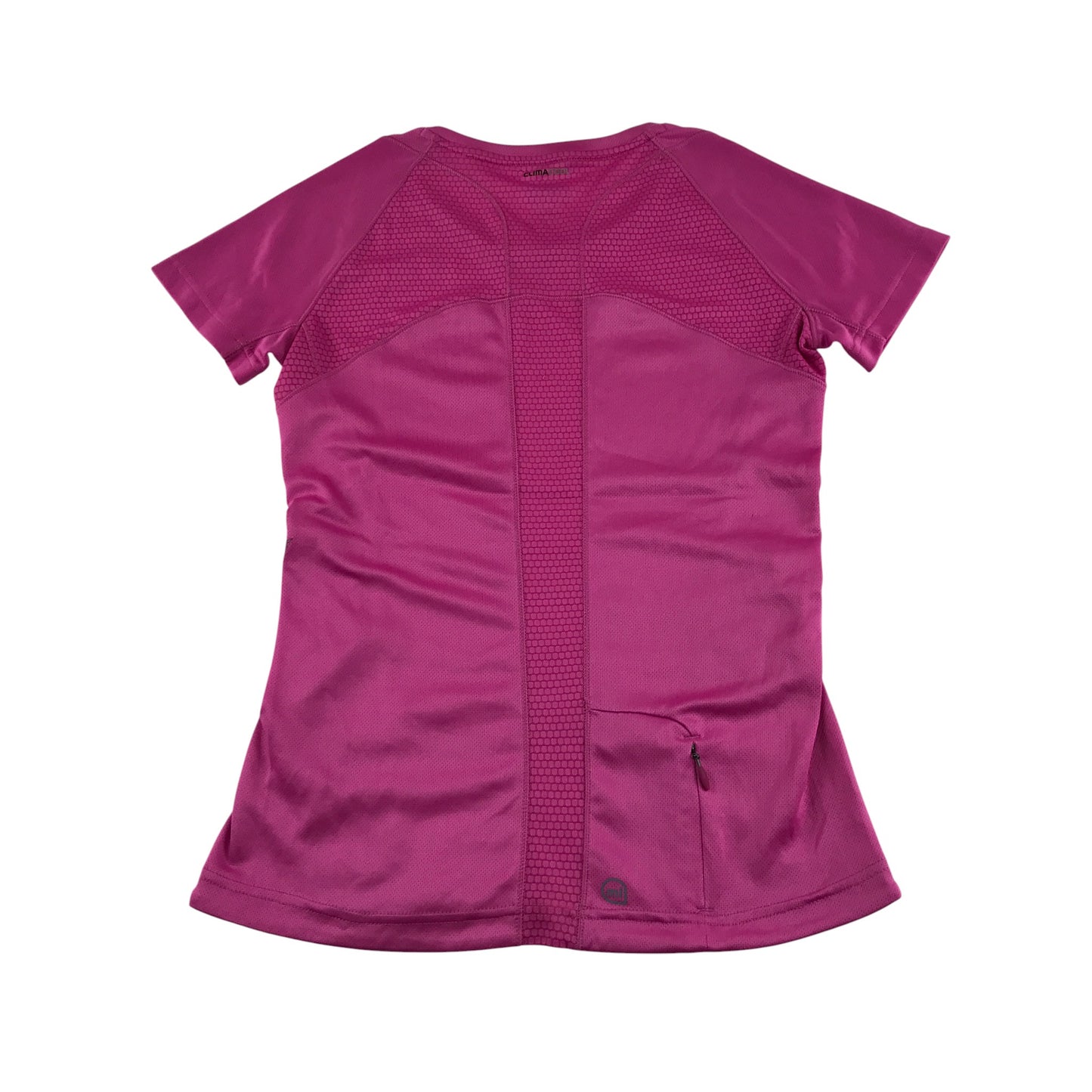 Adidas sport top women's XS pink with neon green logo and detailing Supernova