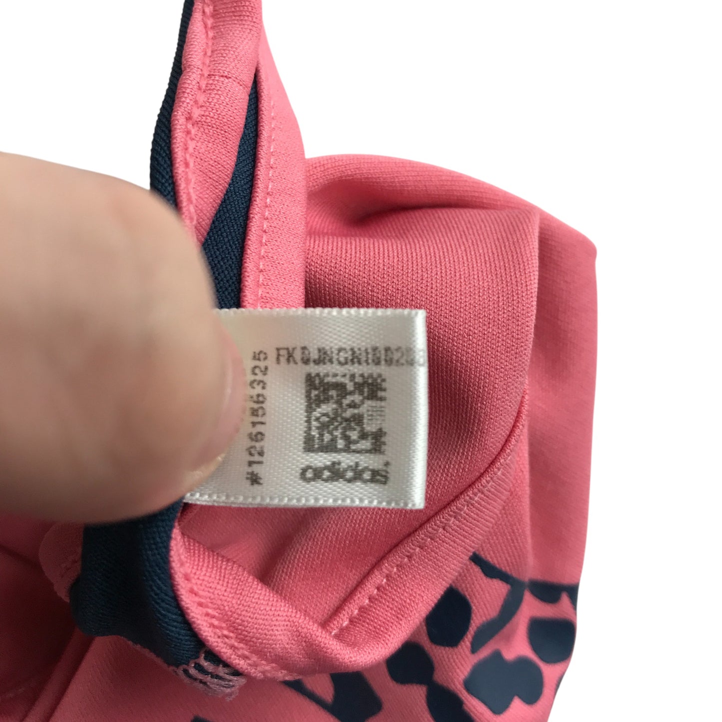 Adidas sport top 11-12 years pink large animal print logo tank top