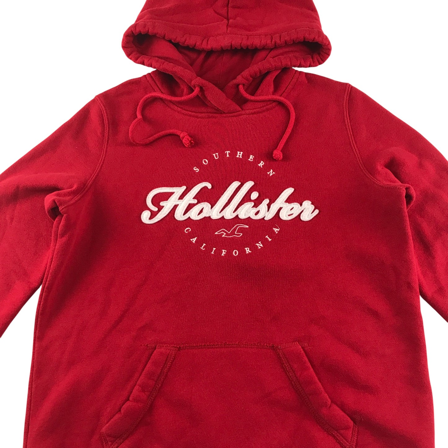 Hollister hoodie women's S red pull-over with large logo