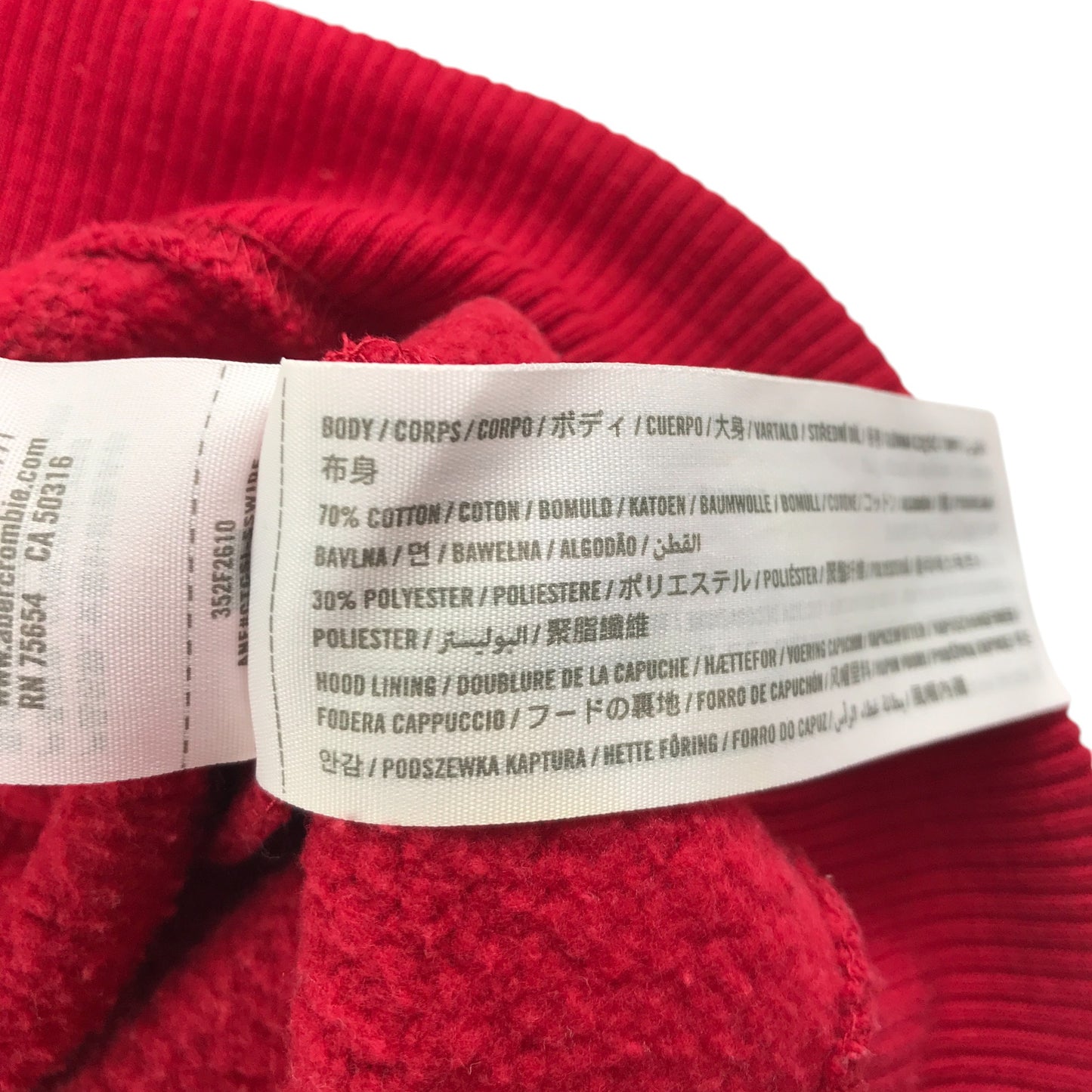 Hollister hoodie women's S red pull-over with large logo