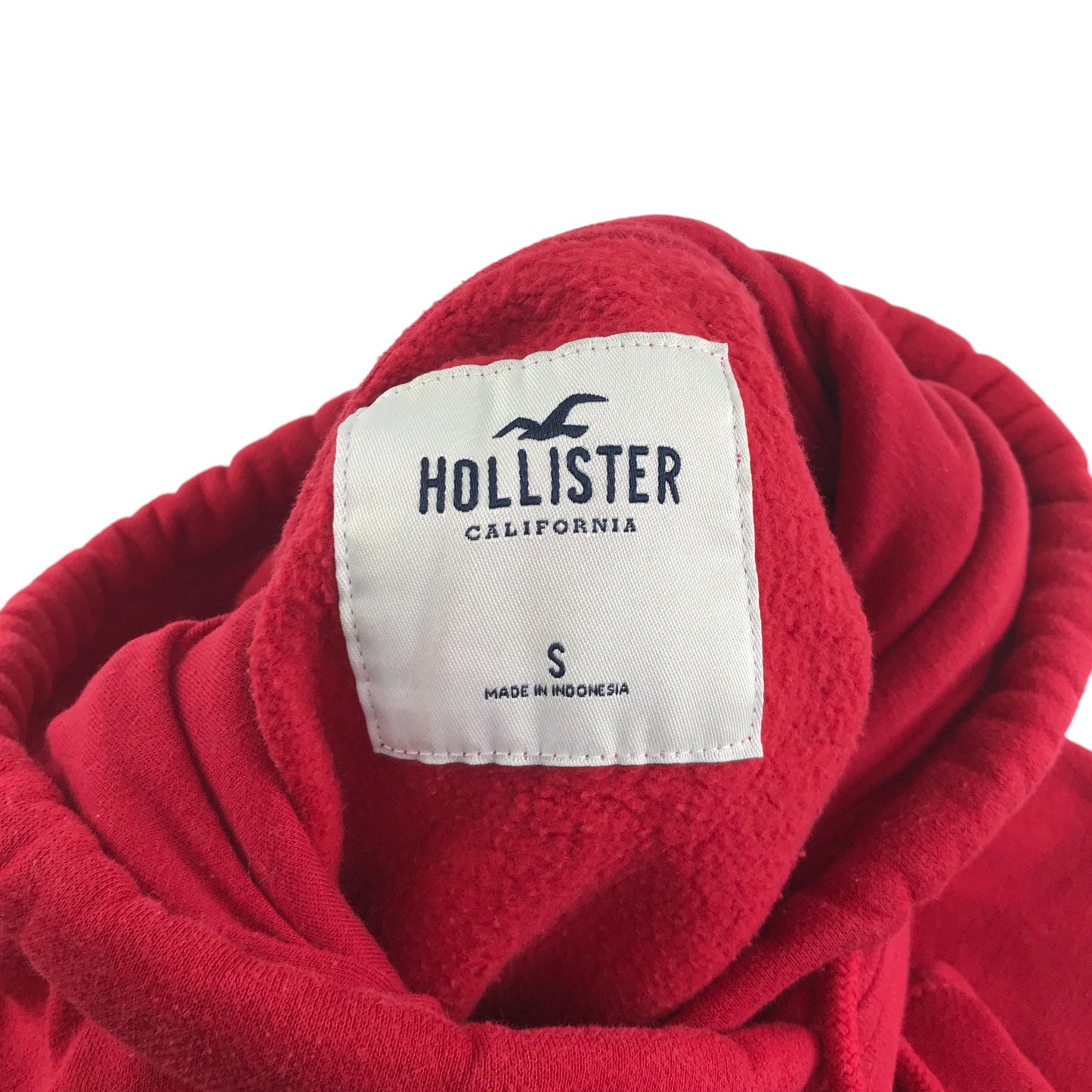 Hollister hoodie women's S red pull-over with large logo