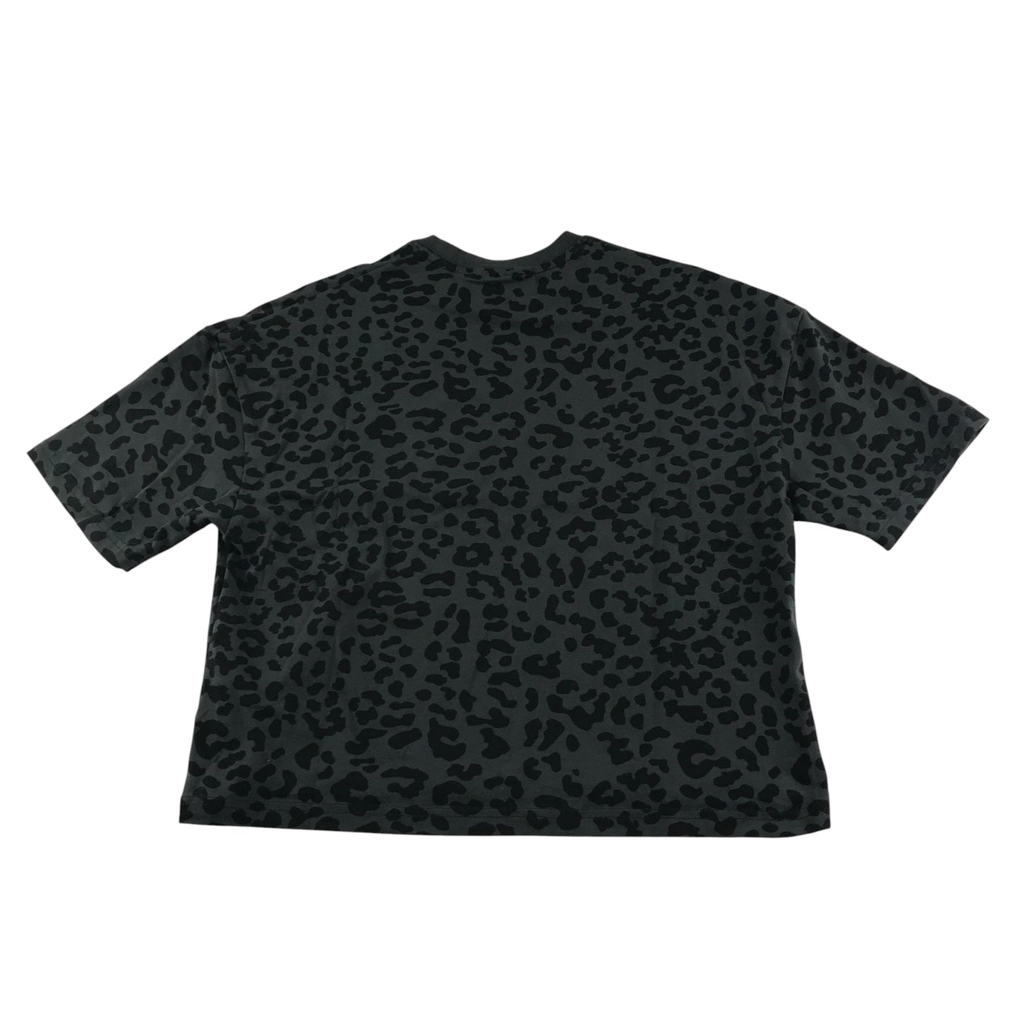 Sik Silk T-shirt women's size 4 grey and black animal print with logo