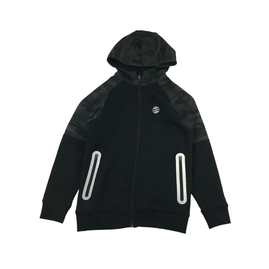 George Hoodie Age 9 Black Panelled Camo