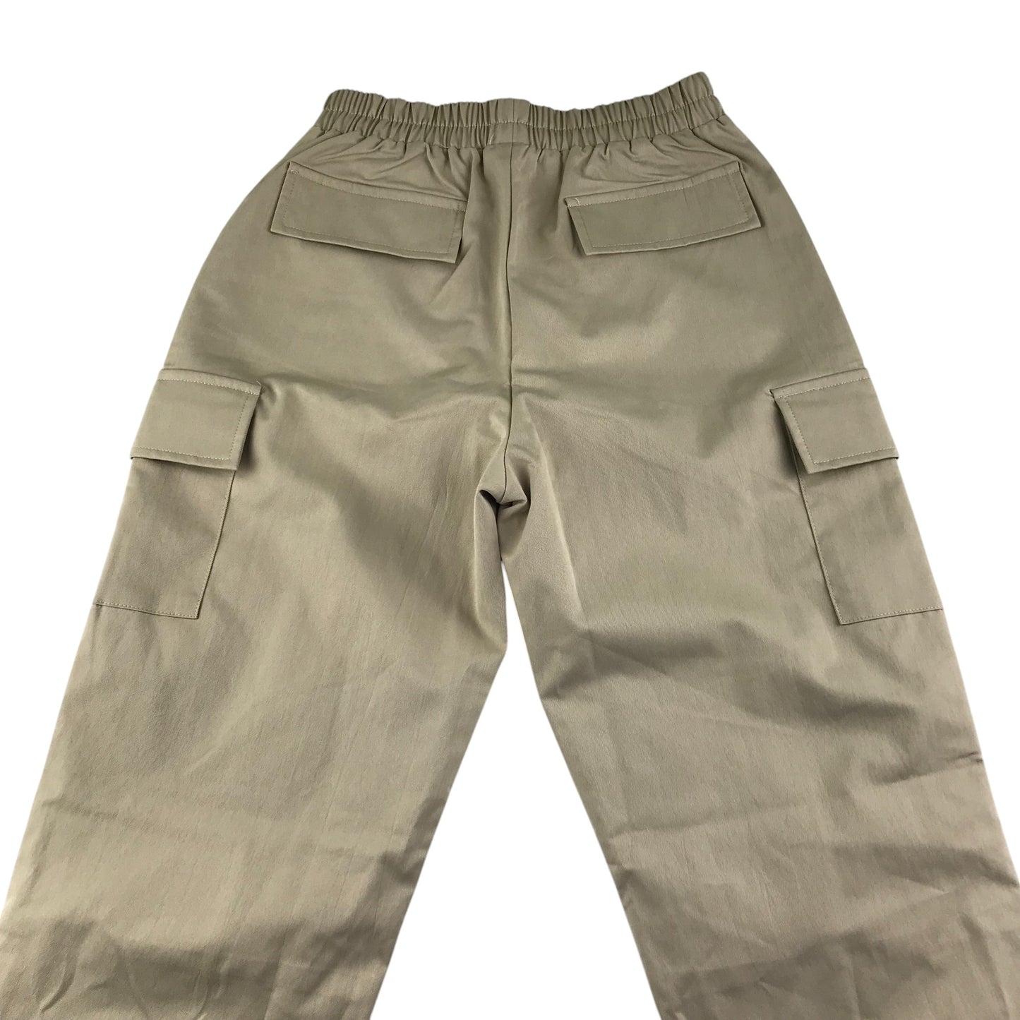 Pretty Little Thing trouser women's size UK 8 beige plain cargo style