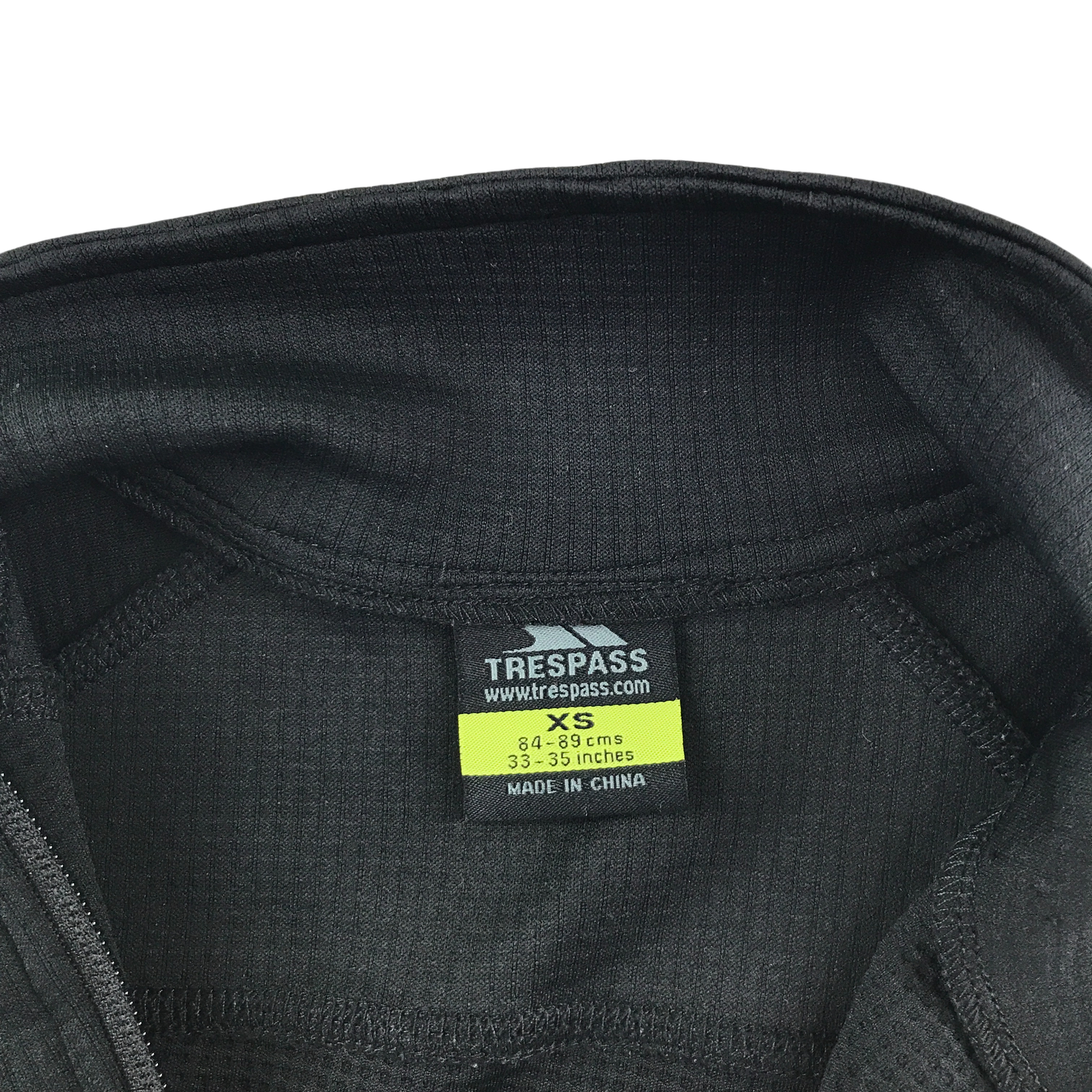 Trespass Fleece Size XS Black Zip Up Jacket