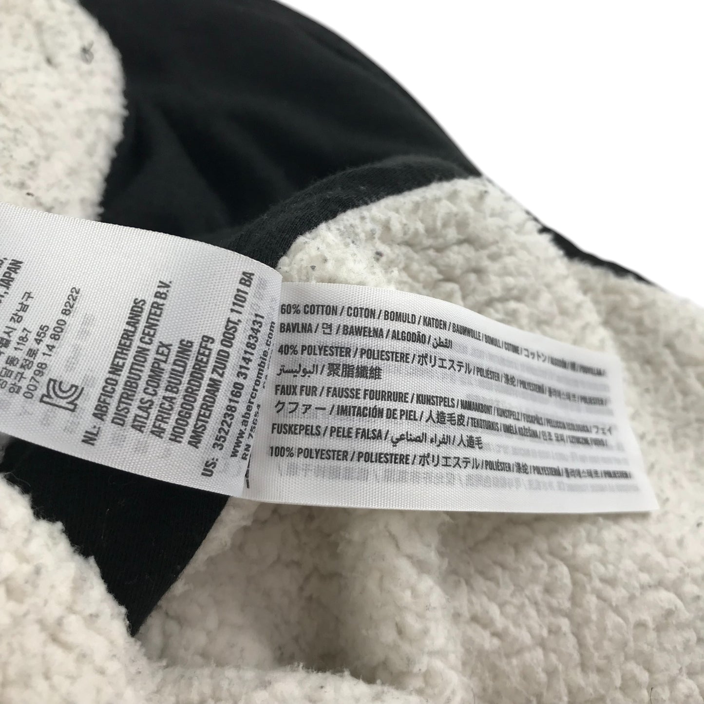 Hollister Coat Jacket Women's M Black Fluffy Interior