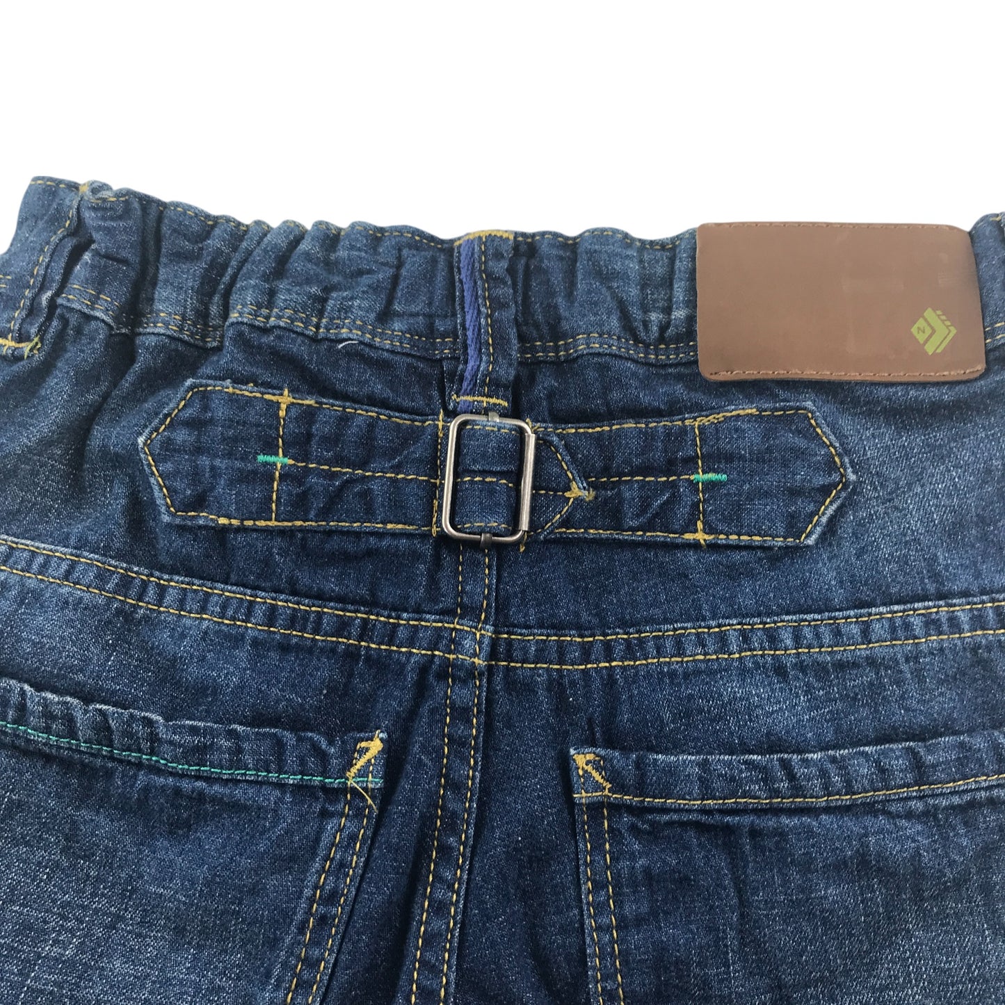 Next shorts 5-6 years blue denim pull on with adjustable waist cotton