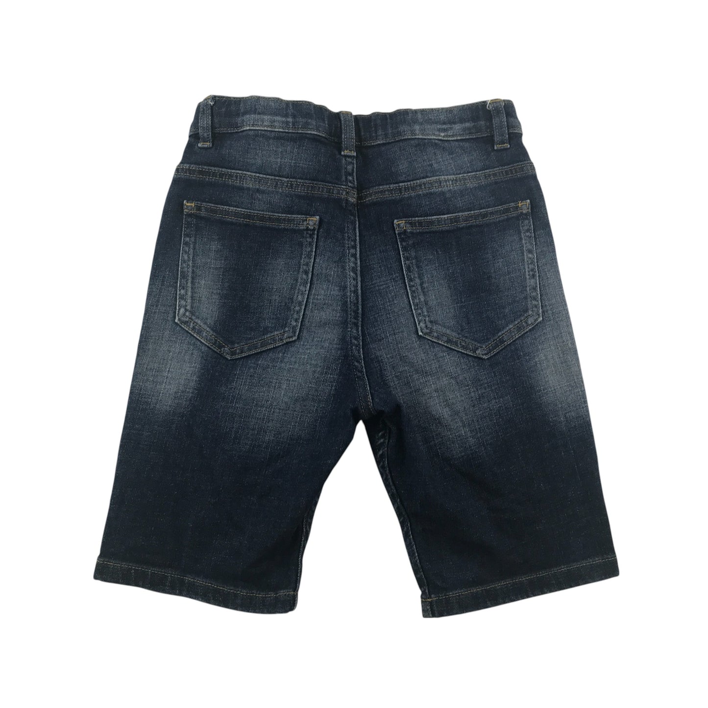 Next shorts 8-9 years blue ripped denim pull on with adjustable waist