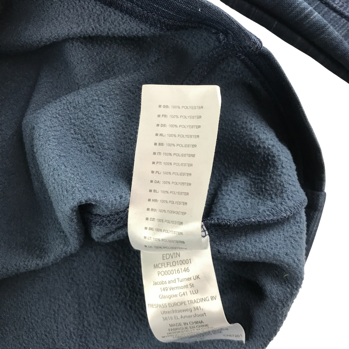 Trespass Fleece 11-12 Years Blue Quarter Zip