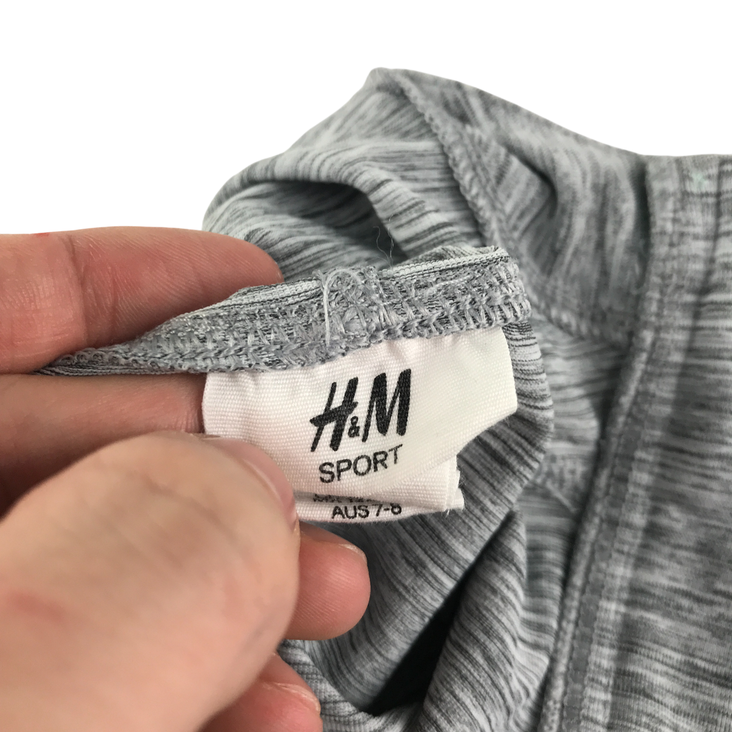 H&M Sport Jacket 6-7 Years Grey with Sleeve Text