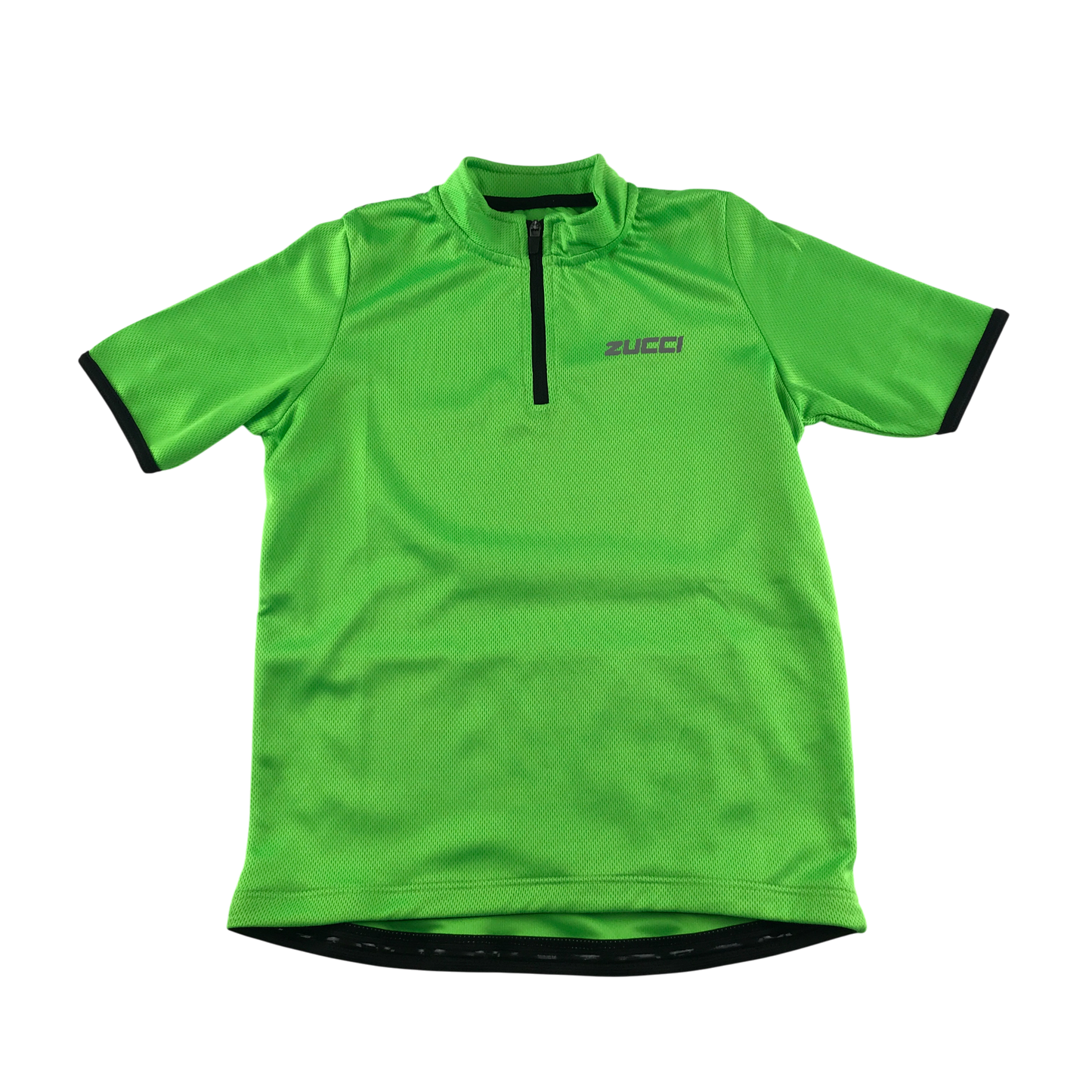 Zucci Cyling Top 7-8 Years Neon Green with Reflective Details and Pattern