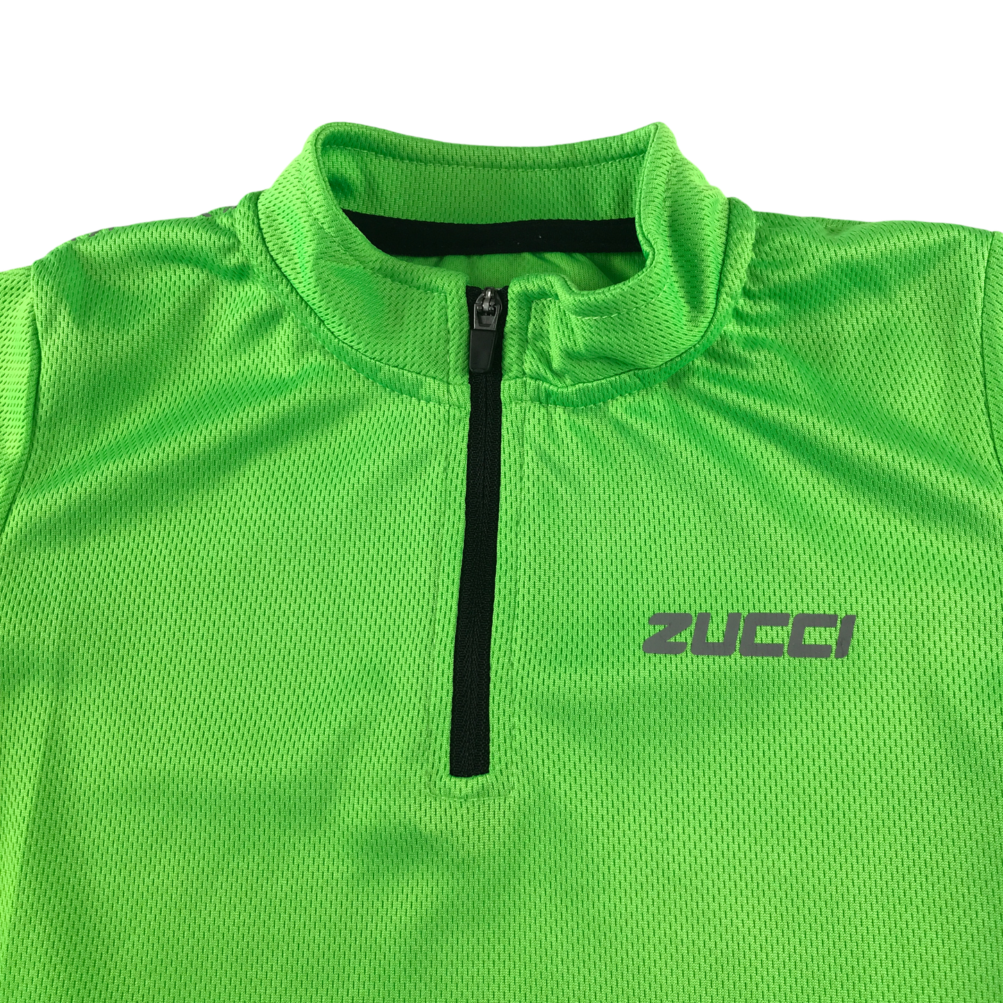 Zucci Cyling Top 7-8 Years Neon Green with Reflective Details and Pattern