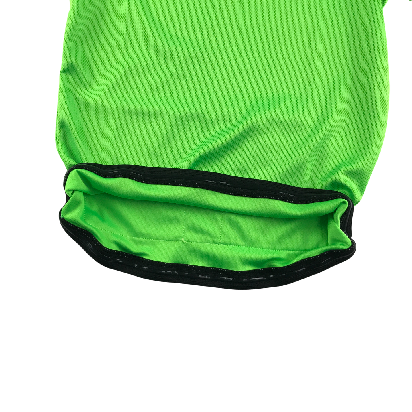 Zucci Cyling Top 7-8 Years Neon Green with Reflective Details and Pattern