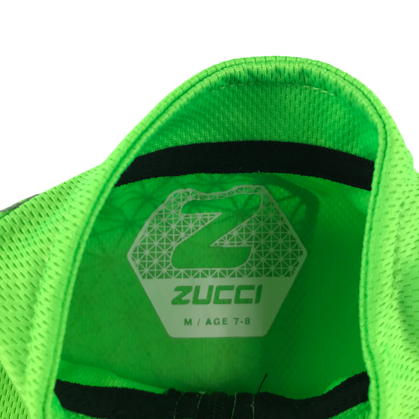 Zucci Cyling Top 7-8 Years Neon Green with Reflective Details and Pattern