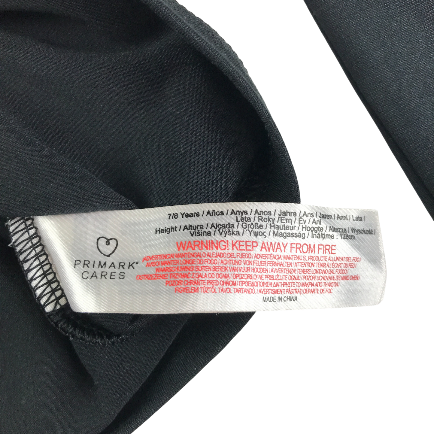 Primark Sport Fleece 7-8 Years Black Quarter Zip