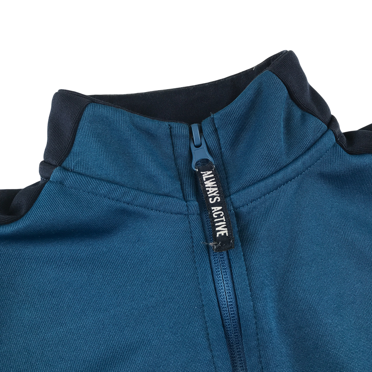 F&F Sport Fleece 6-7 Years Blue Panelled Quarter Zip