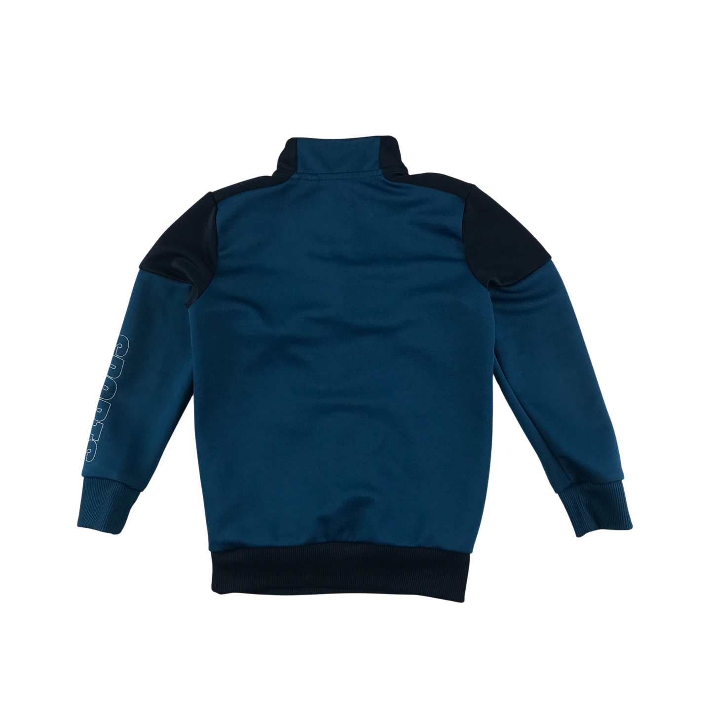 F&F Sport Fleece 6-7 Years Blue Panelled Quarter Zip