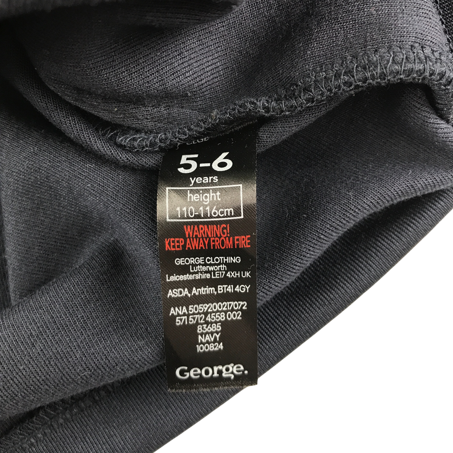 George Fleece 5-6 Years Navy Quarter Zip