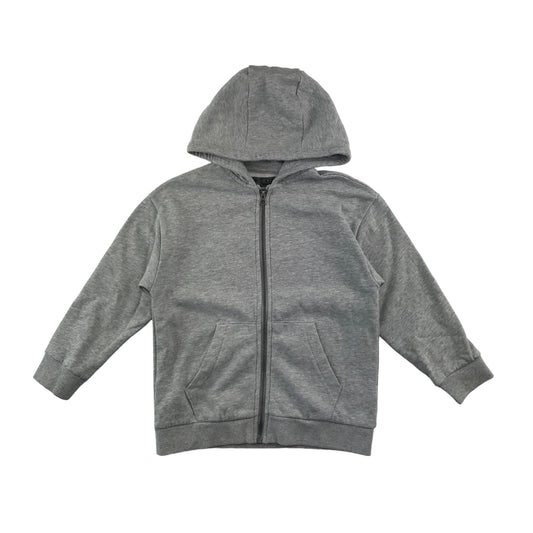 Plain Light Grey Full Zipper Hoodie