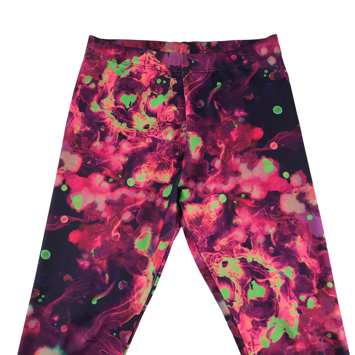 Next Sport Leggings 7-8 Years Pink with Multicolour Pattern