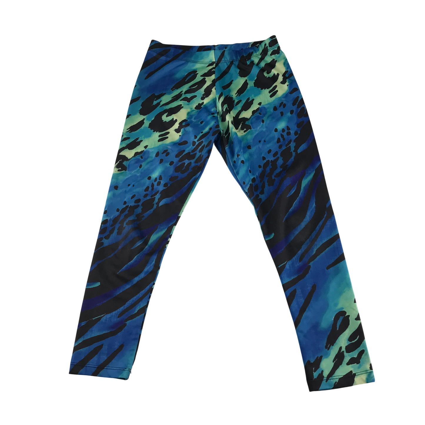 Next Sport Leggings 7-8 Years Blue with Multicolour Pattern