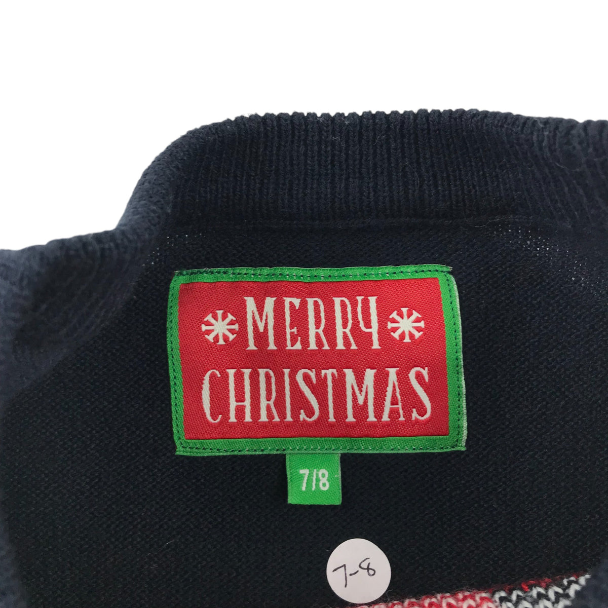 Festive Jumper 7-8 Years Navy Santa Graphic Print