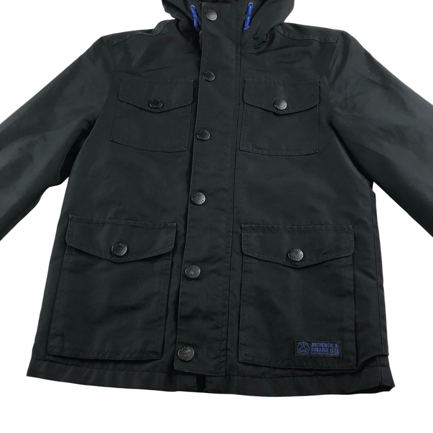 Gap light jacket 6-7 years navy plain with pockets and fleece lining