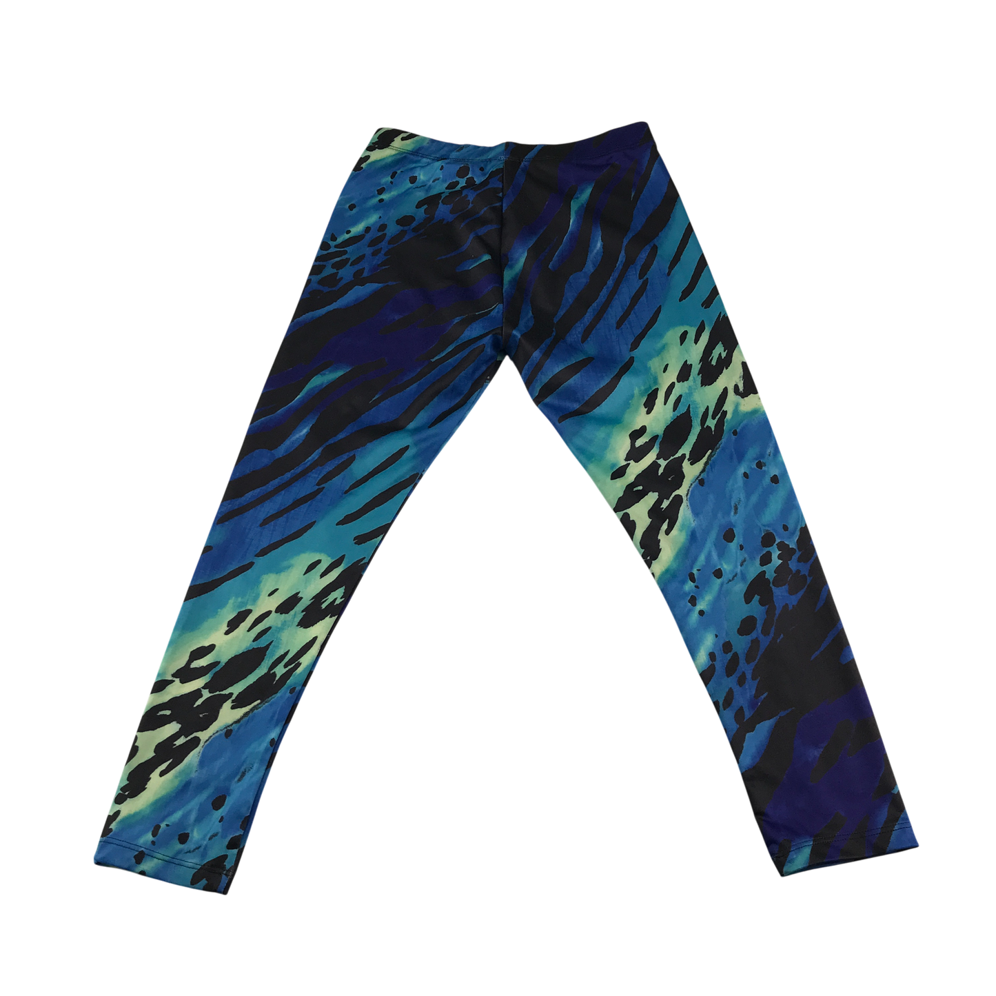 Next Sport Leggings 7-8 Years Blue with Multicolour Pattern