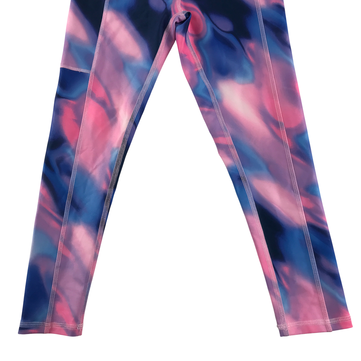 M&S Sport Leggings 7-8 Years Pink Blue Pattern