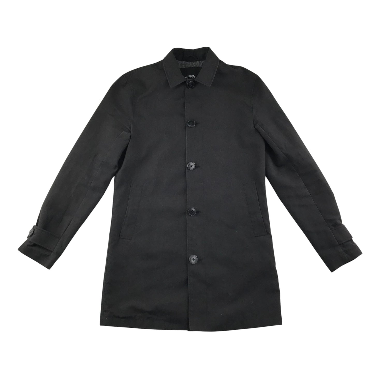 Burton London coat men's XS black smart formal button-up