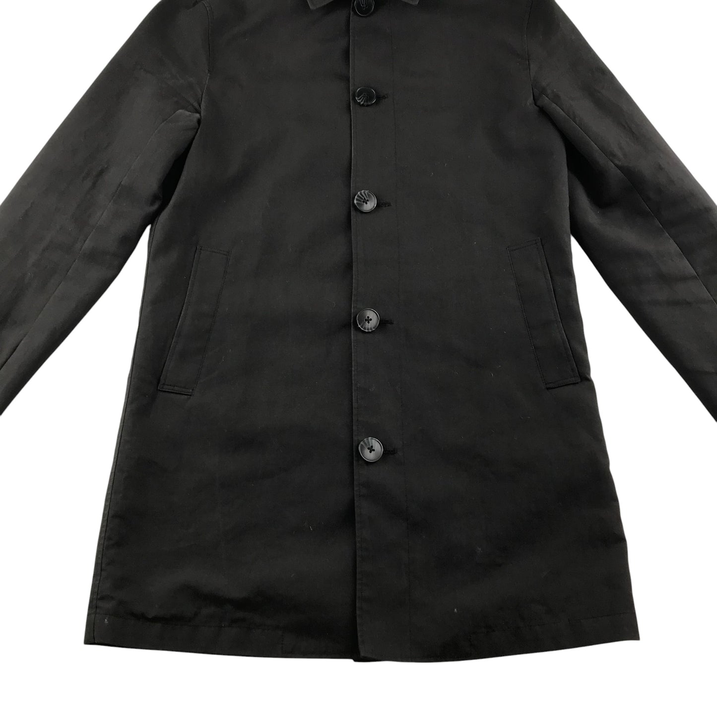 Burton London coat men's XS black smart formal button-up