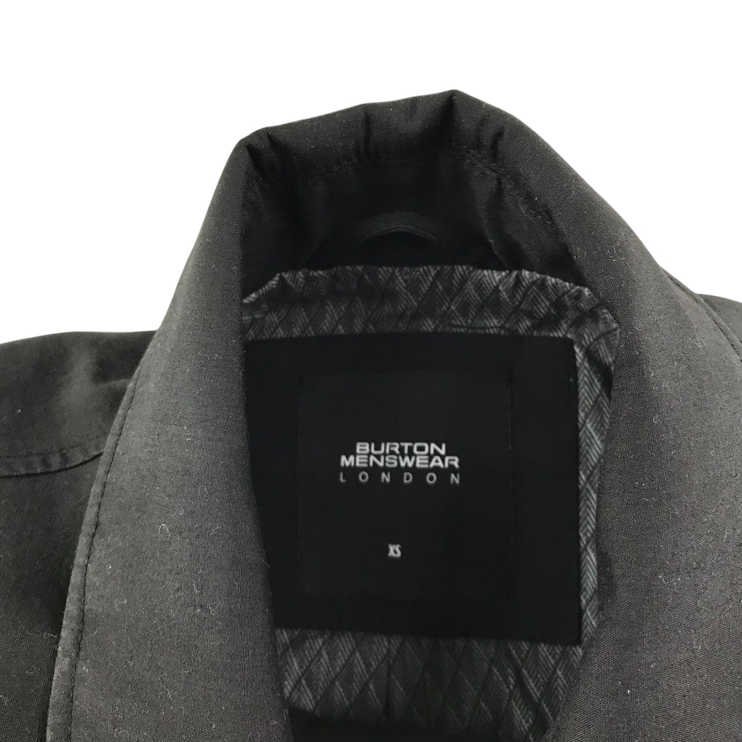 Burton London coat men's XS black smart formal button-up