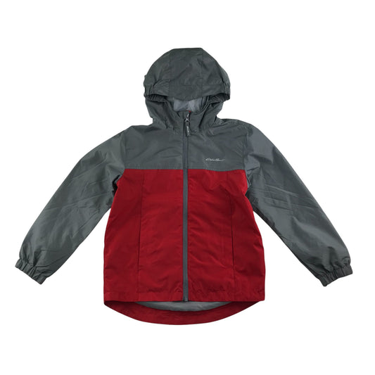 Eddie Bauer light jacket 7-8 years grey and red