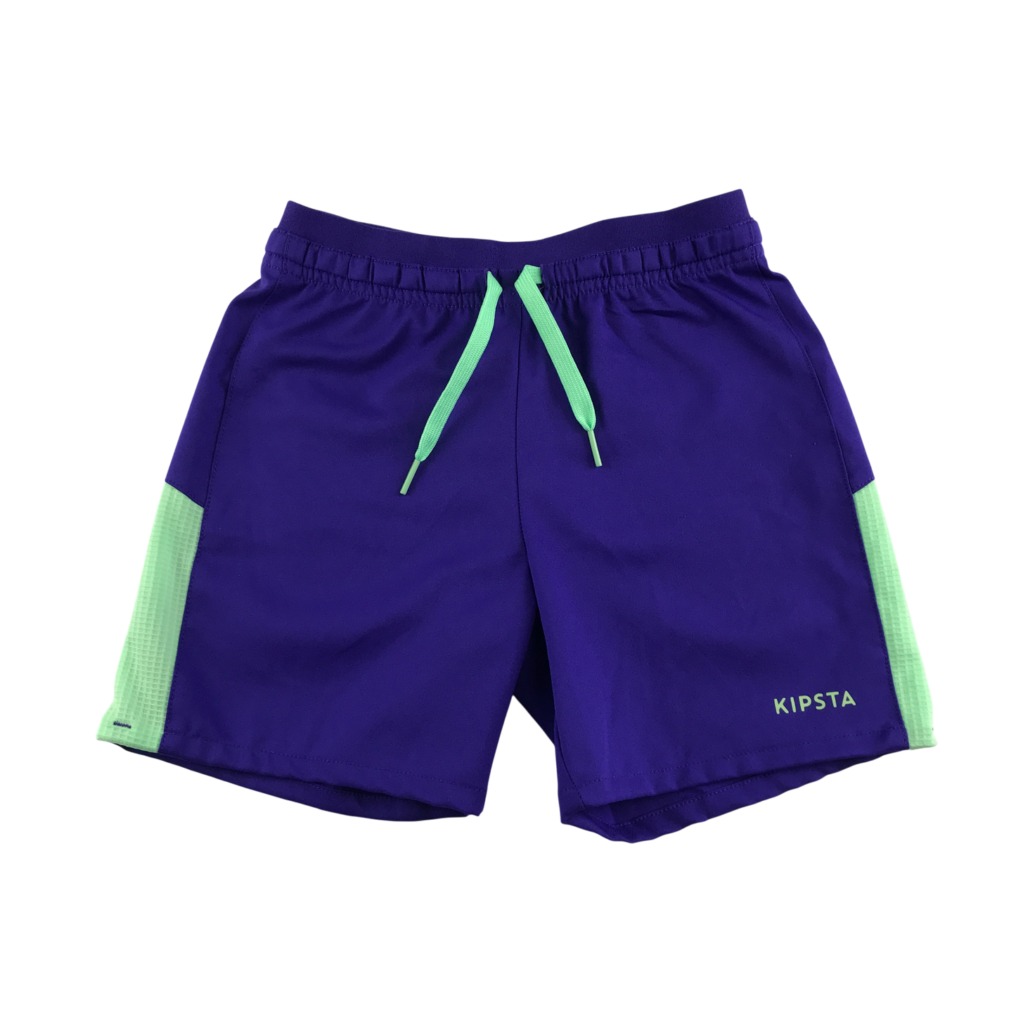 Decathlon Sports Shorts 7-8 Years Blue with Neon Panels