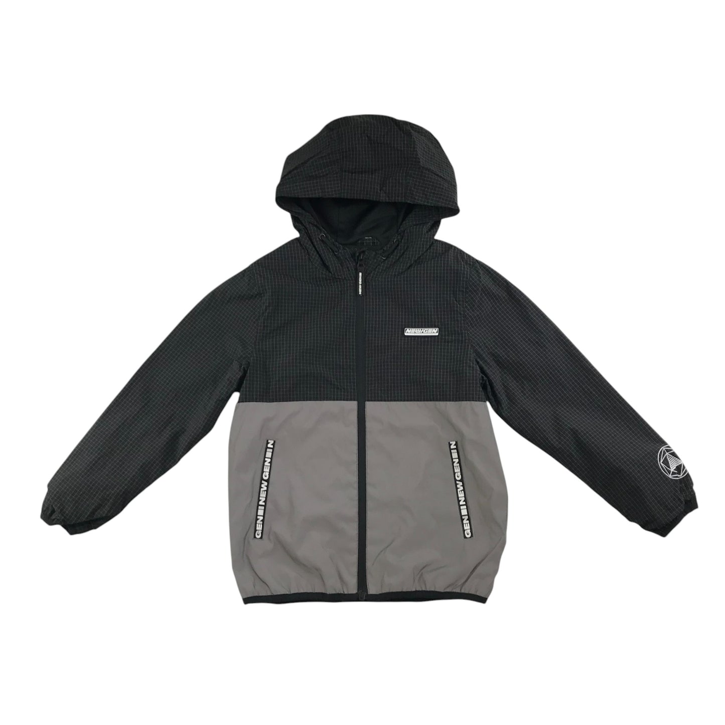 F&F light jacket 8-9 years dark and light grey mesh lining