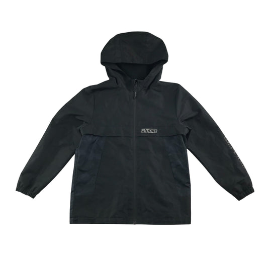 F&F light jacket 9-10 years black shower resistant fleece lining