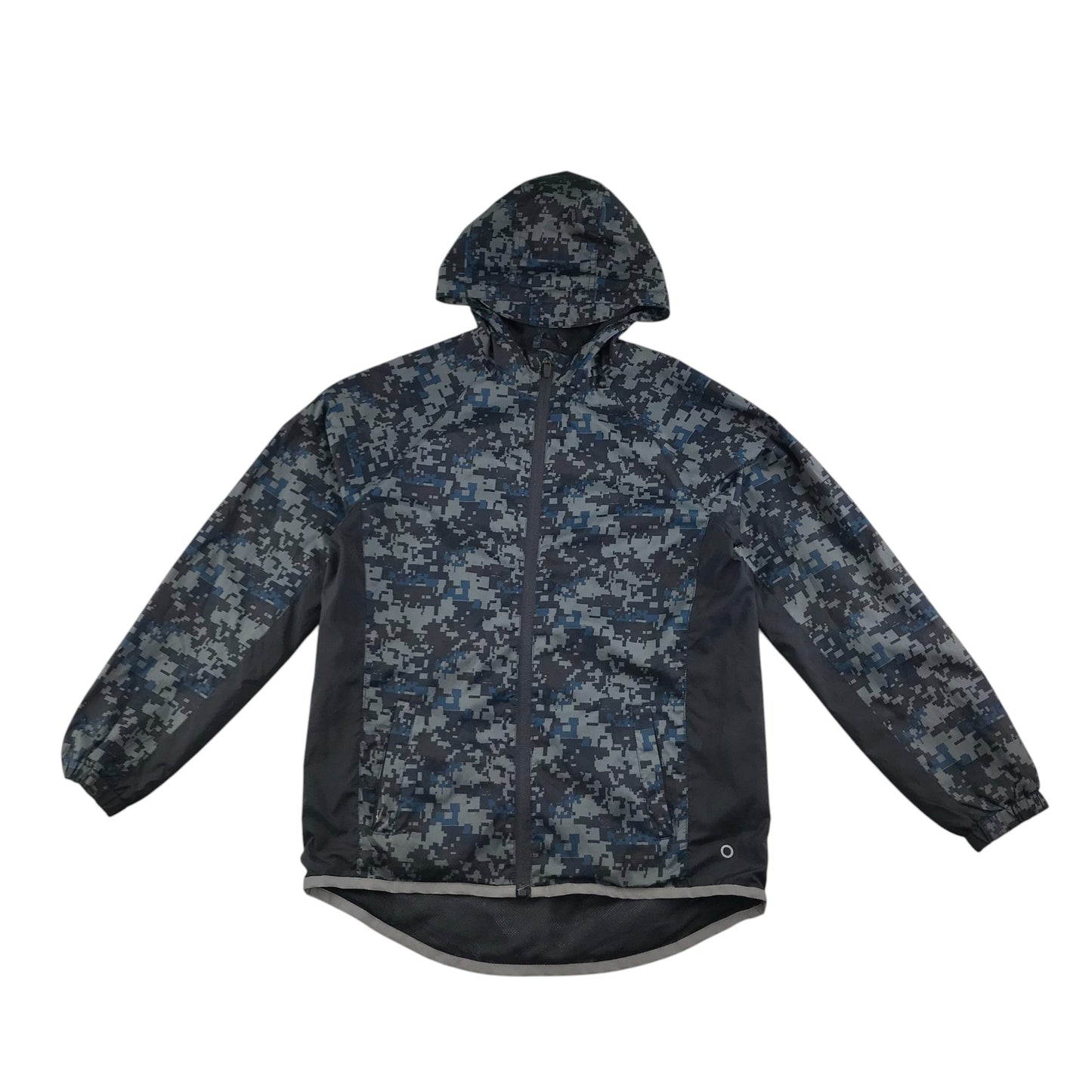 M&S light jacket 12-13 years grey blue and black digital camo mesh lining