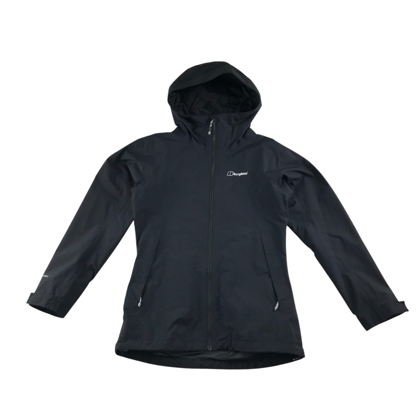 Berghaus light jacket women's size 8 black plain with logo mesh lining