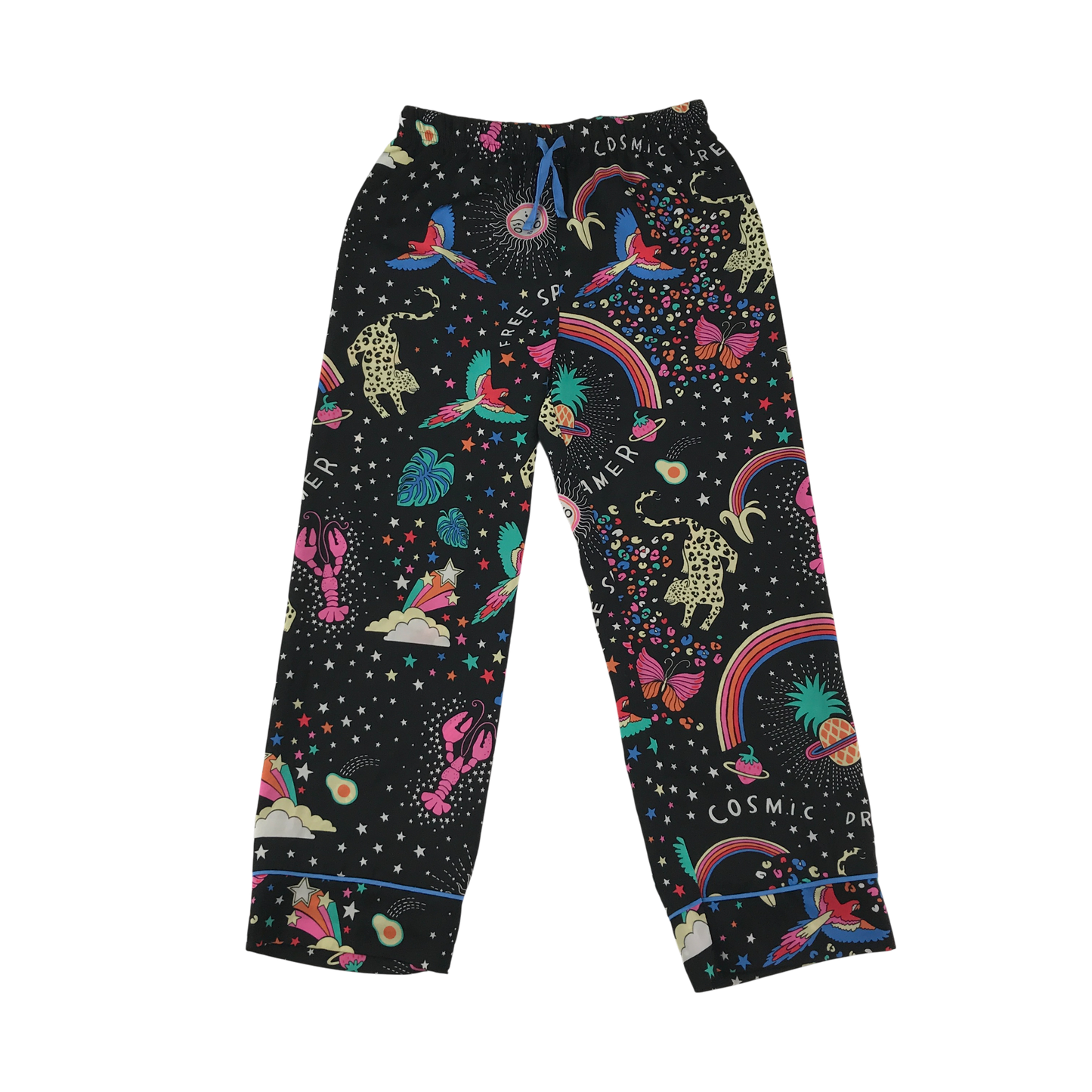 M&S Pyjama Set 8-9 Years Multicolour Star Animal Pattern Cotton