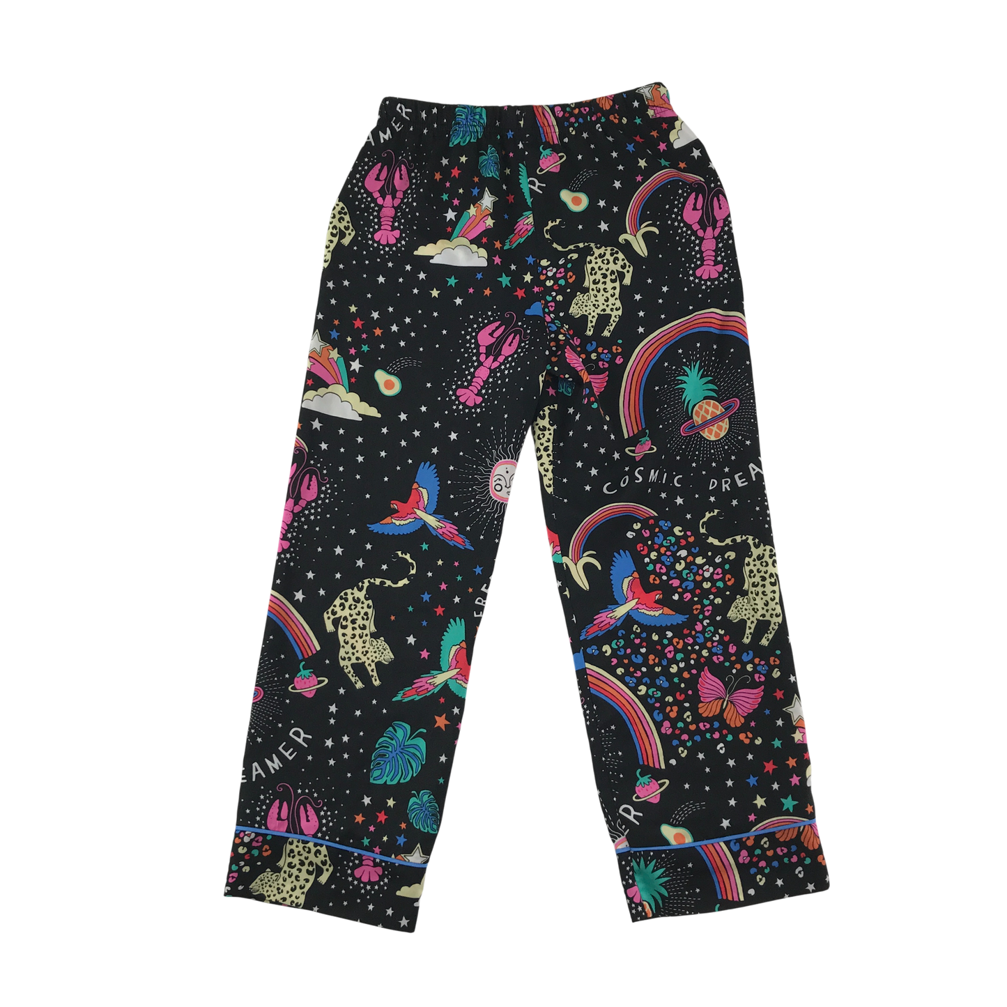M&S Pyjama Set 8-9 Years Multicolour Star Animal Pattern Cotton