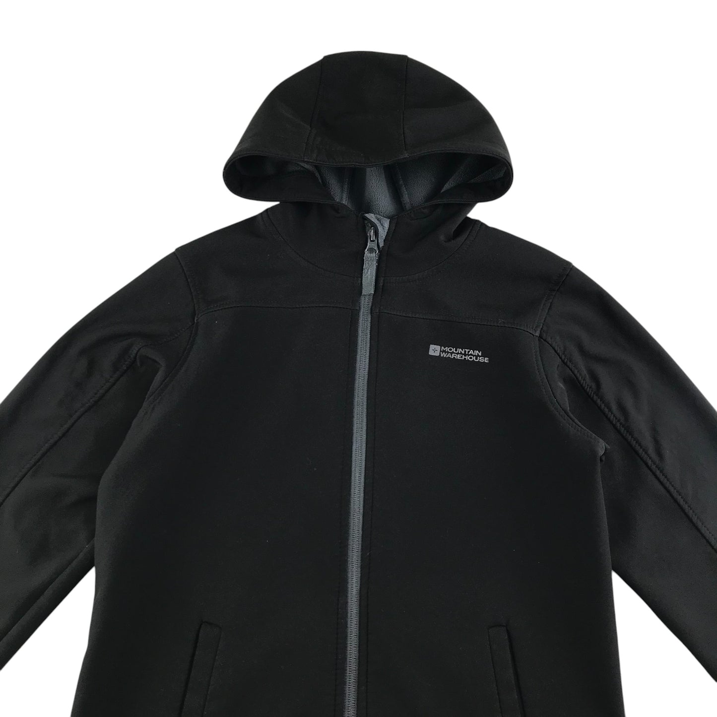 Mountain Warehouse light jacket 11-12 years black soft shell water resistant