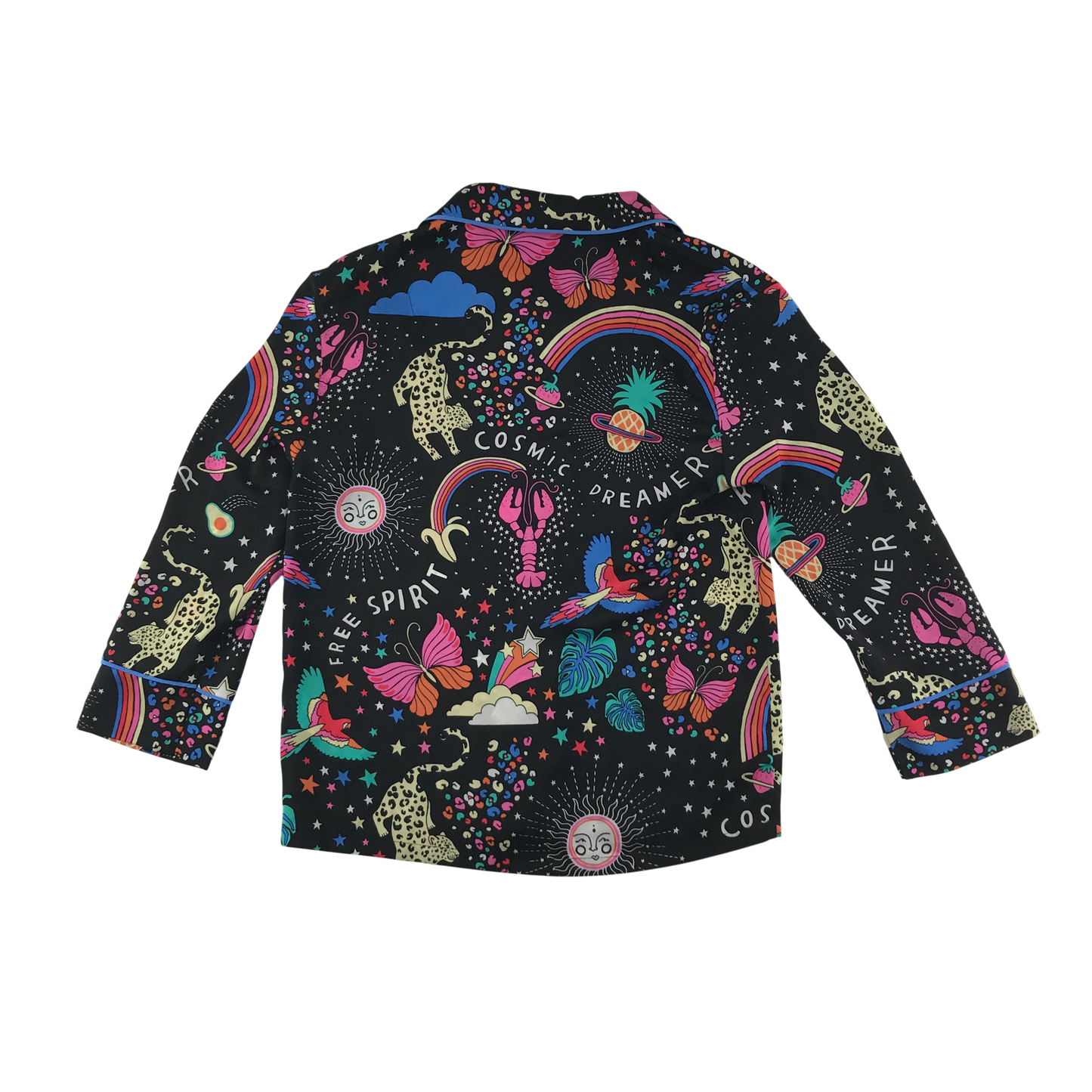 M&S Pyjama Set 8-9 Years Multicolour Star Animal Pattern Cotton