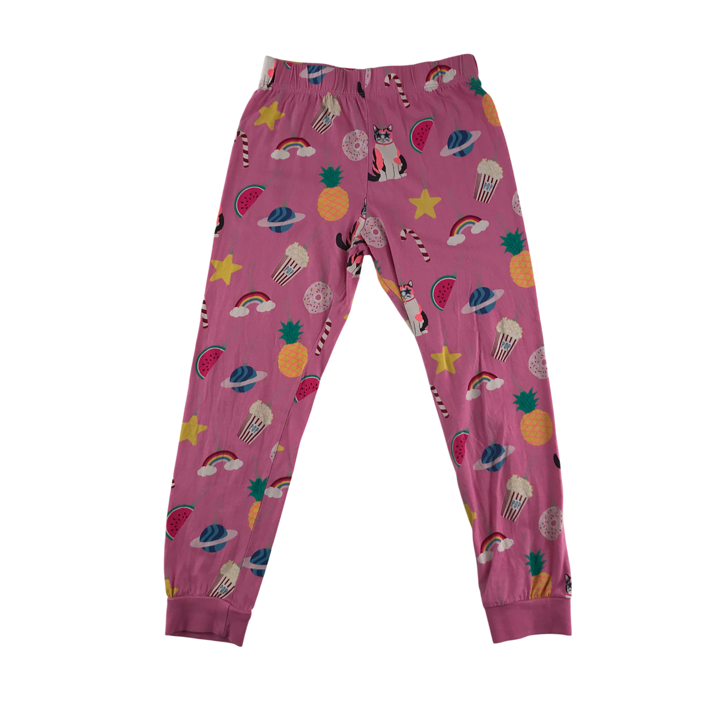 M&S Pyjama Set 8-9 Years Pink Animal Pattern Cotton
