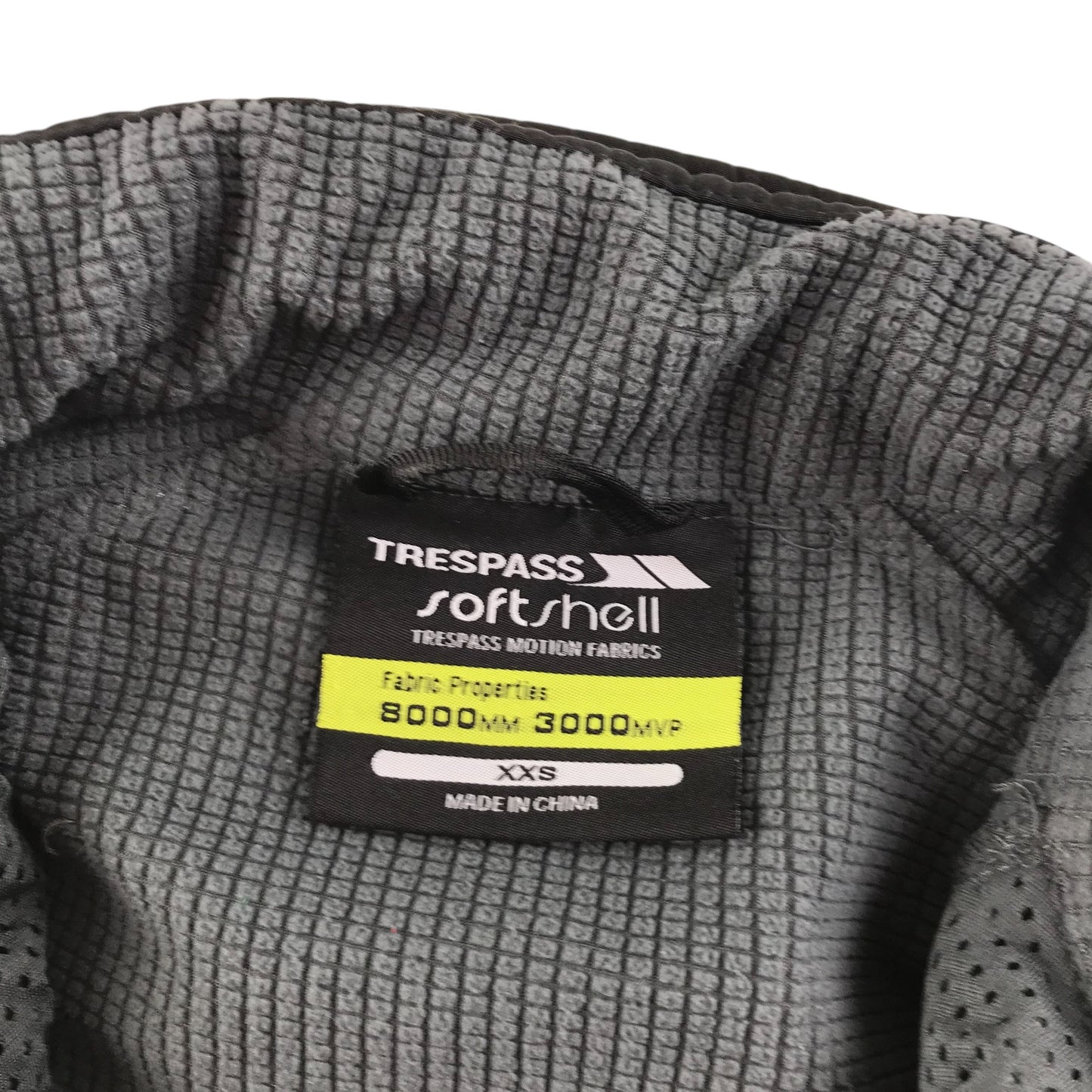 Trespass light jacket women's XXS black soft shell water resistant 8000mm 3000mvp