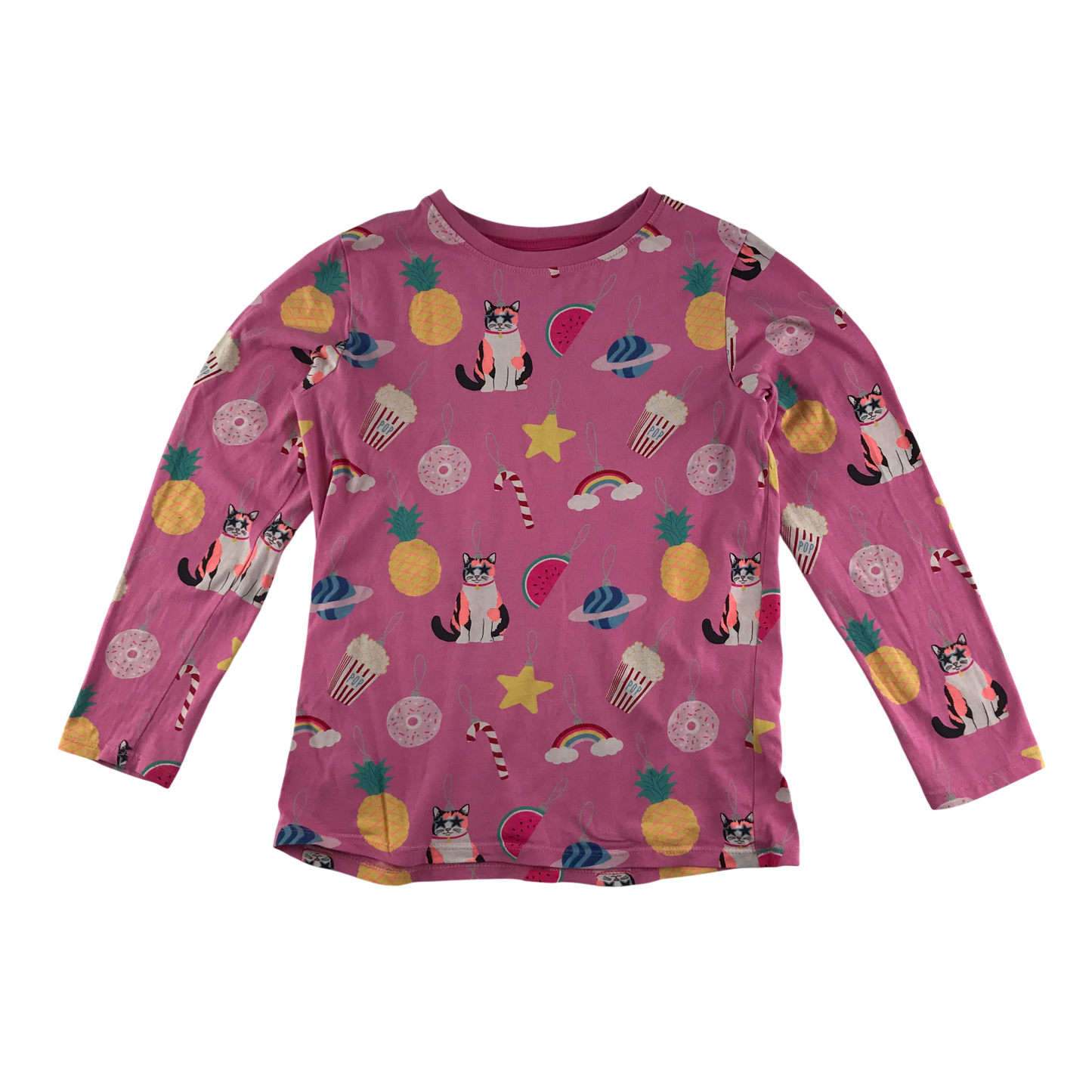 M&S Pyjama Set 8-9 Years Pink Animal Pattern Cotton
